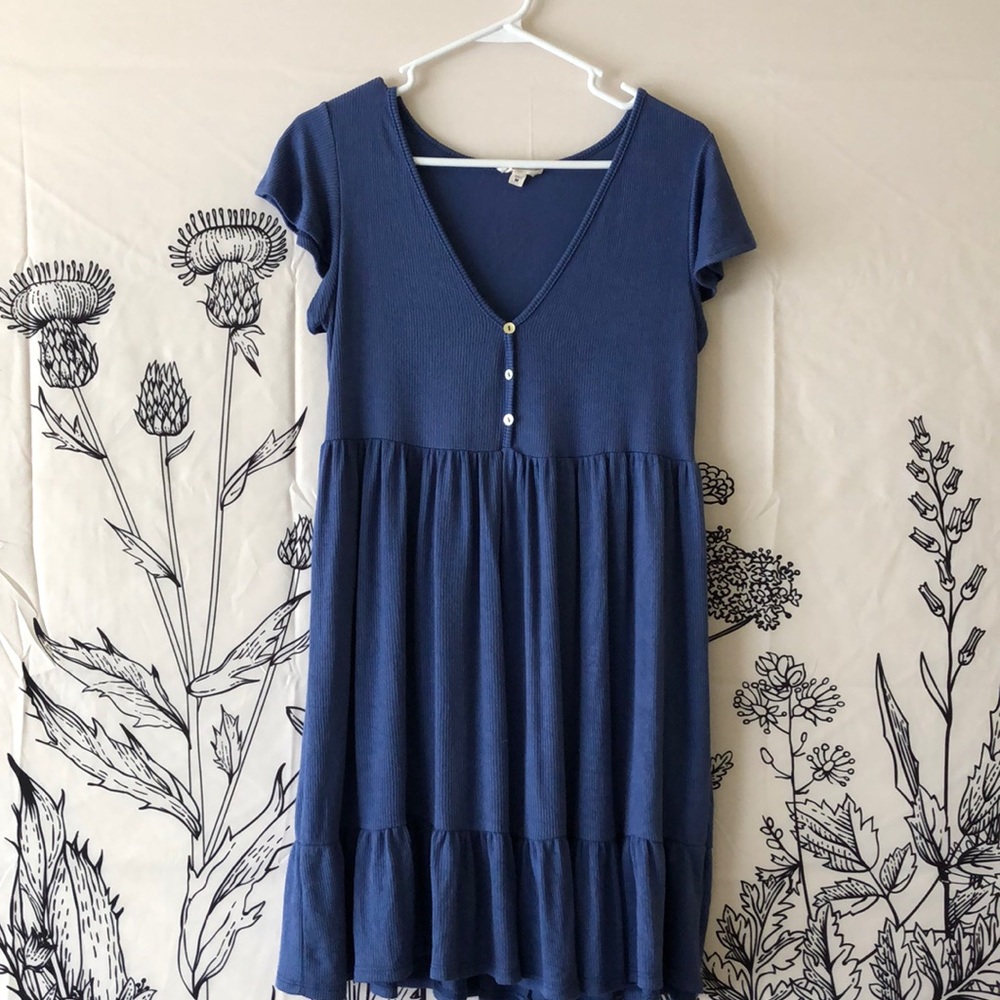 Blue/Purple Dress with Buttons